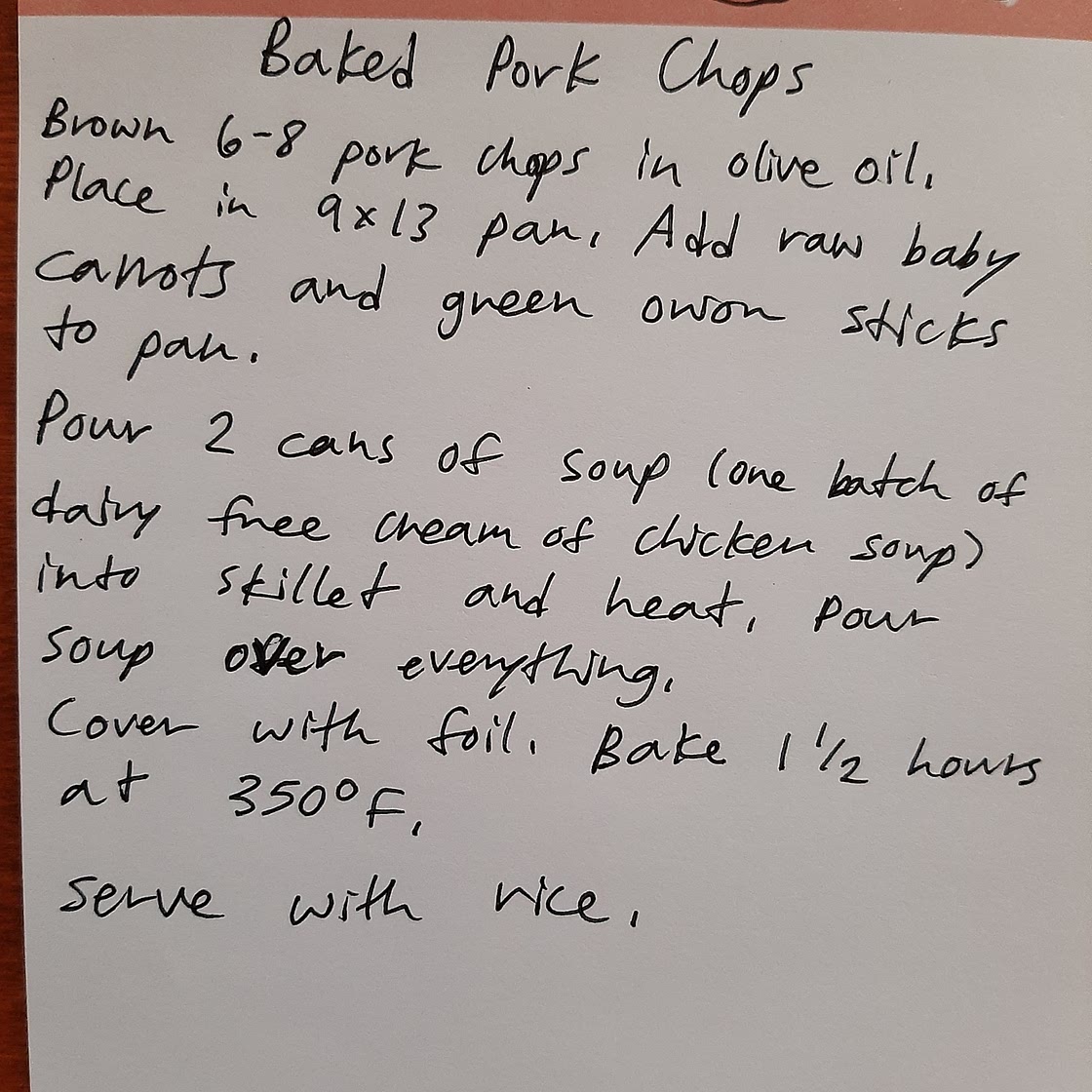 Baked Pork Chops