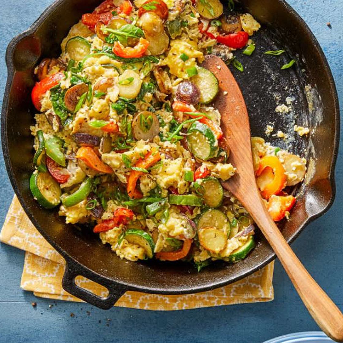 Summer Skillet Vegetable and Egg Scramble