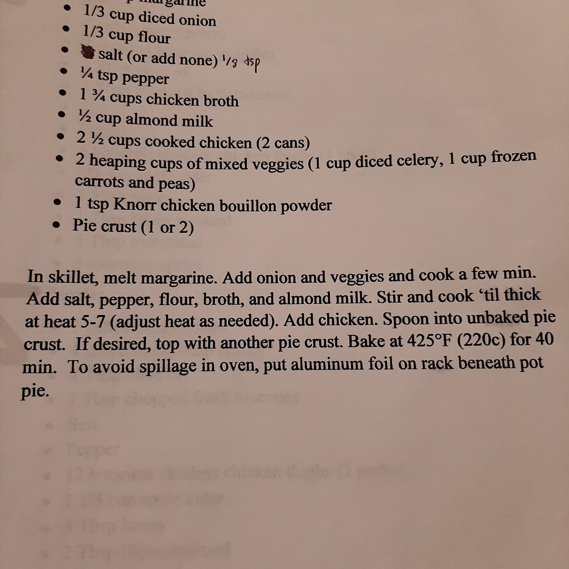 Chicken Pot Pie