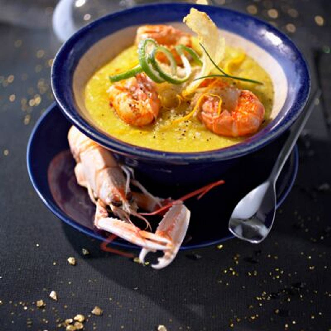 Velouté de langoustines à l'orange