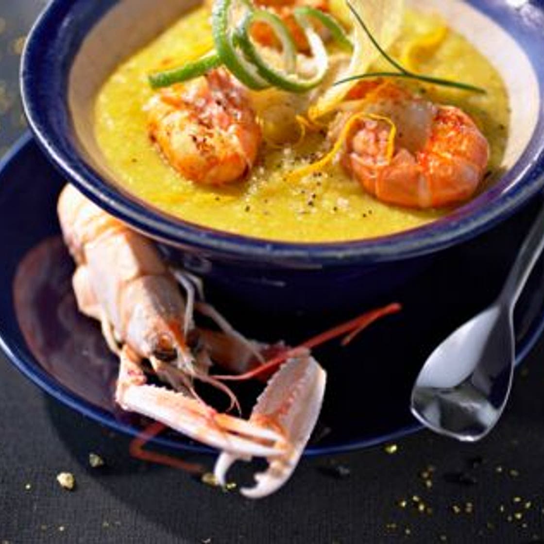 Velouté de langoustines à l'orange