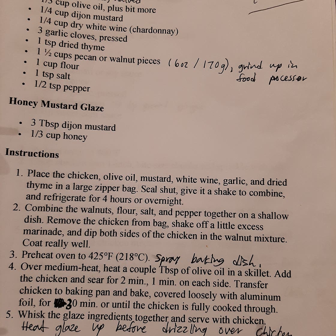 Walnut Crusted Chicken