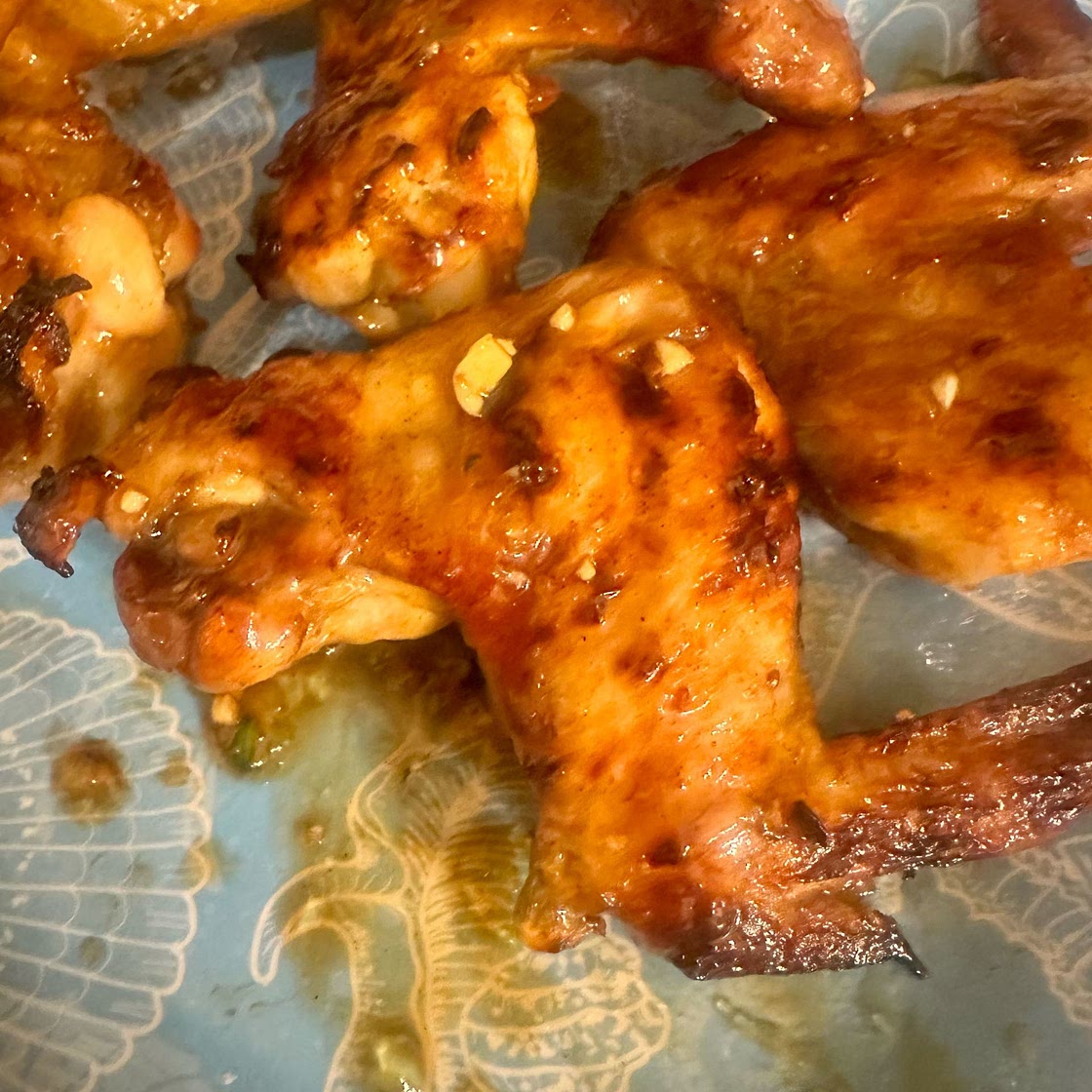 Grilled Chicken Breasts with Spicy Peach Glaze