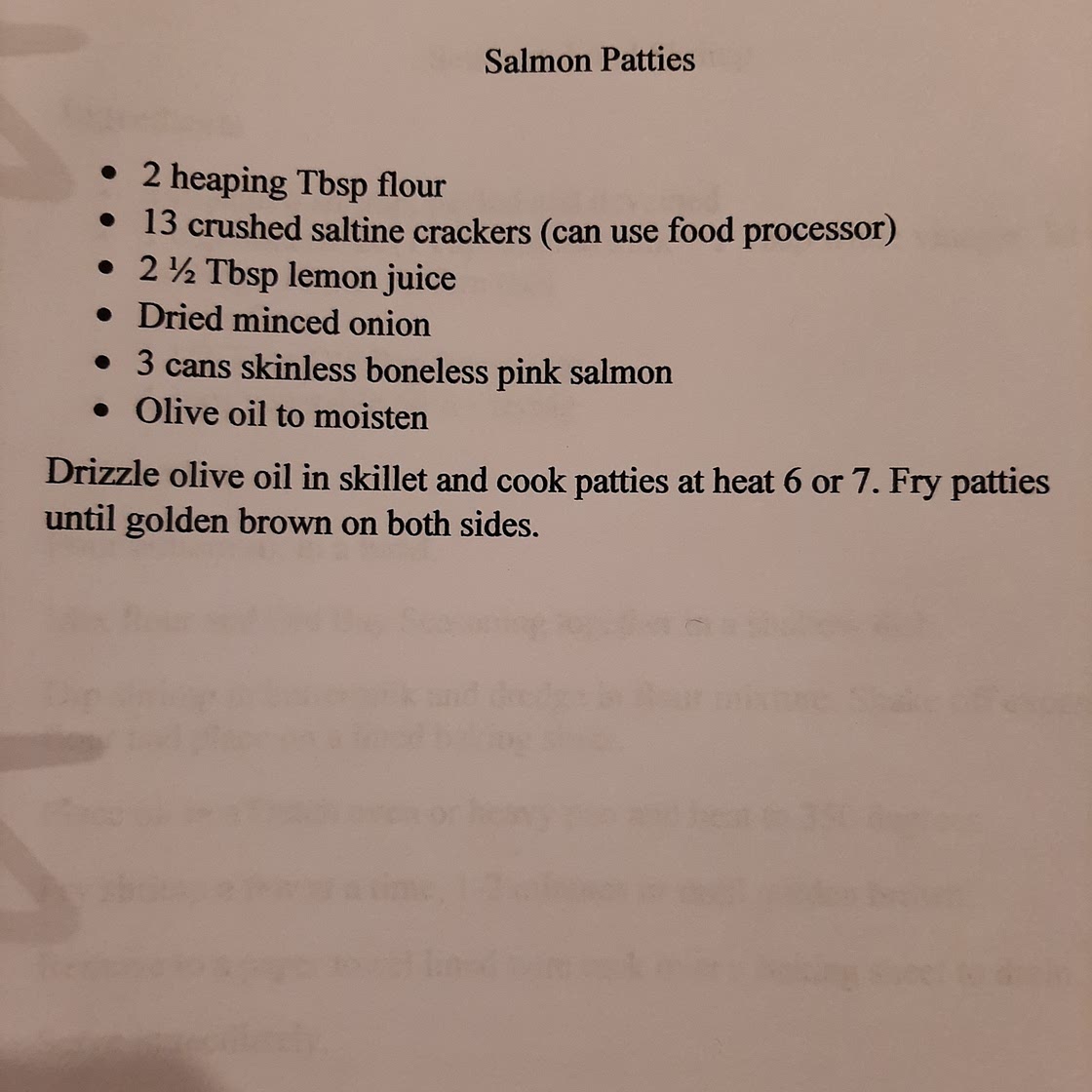 Salmon Patties
