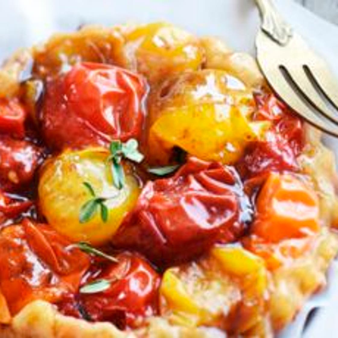 Tatin de tomates au miel et vinaigre balsamique
