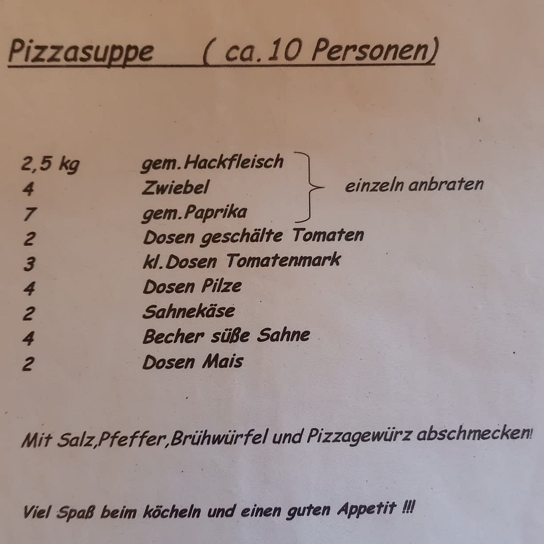 Pizzasuppe