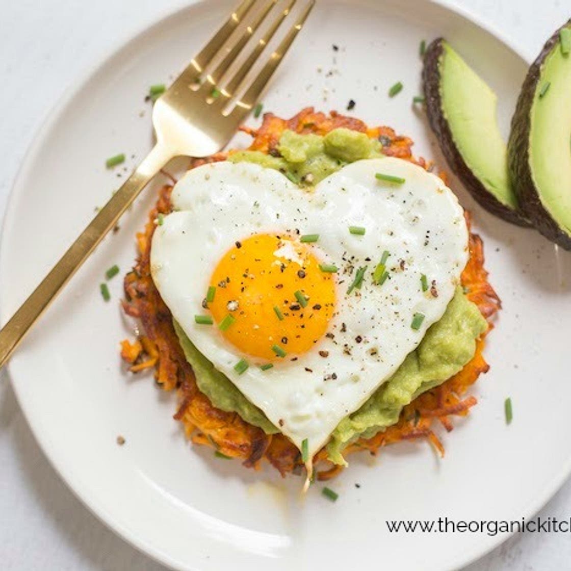 Savory Sweet Potato Fritters with Avocado and Fried Egg!