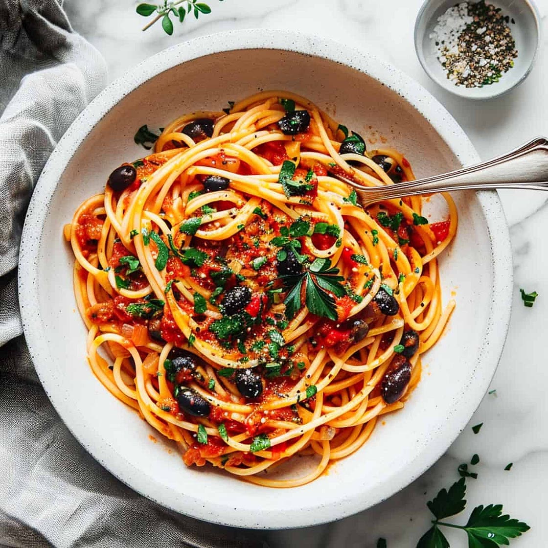 15 Minute Puttanesca Pasta Recipe