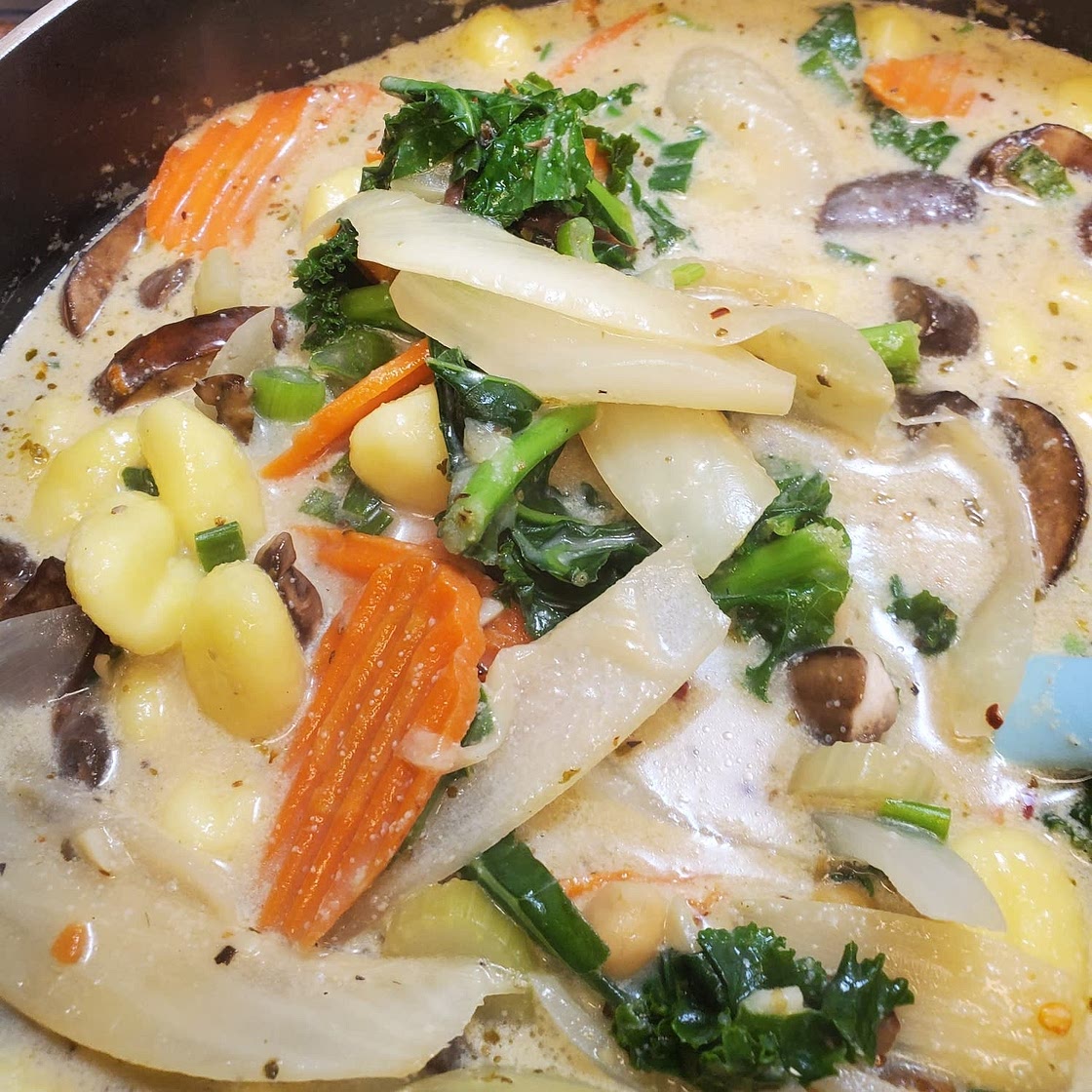 Vegan Chickpea Gnocchi Soup