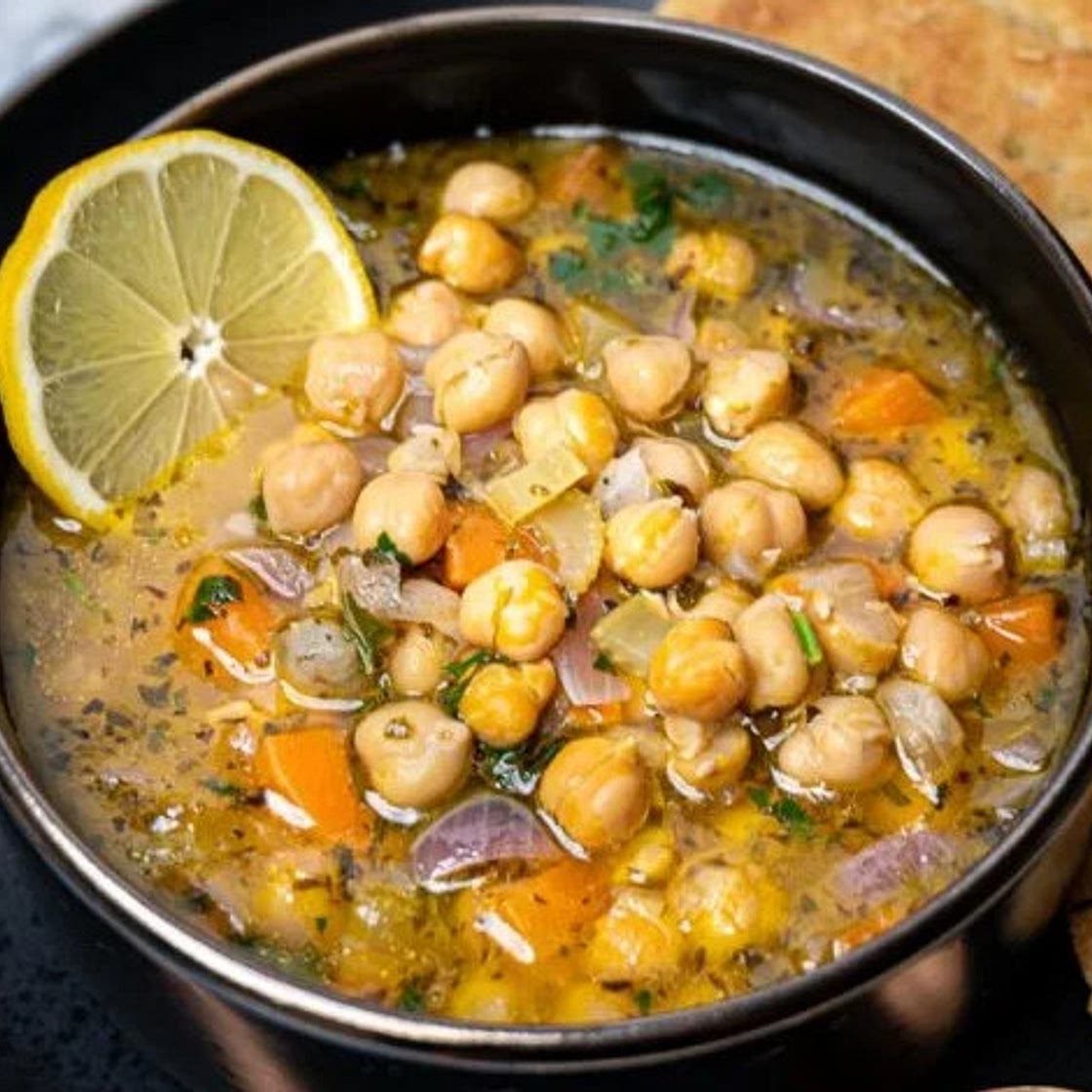 Greek Chickpea Soup With Lemon