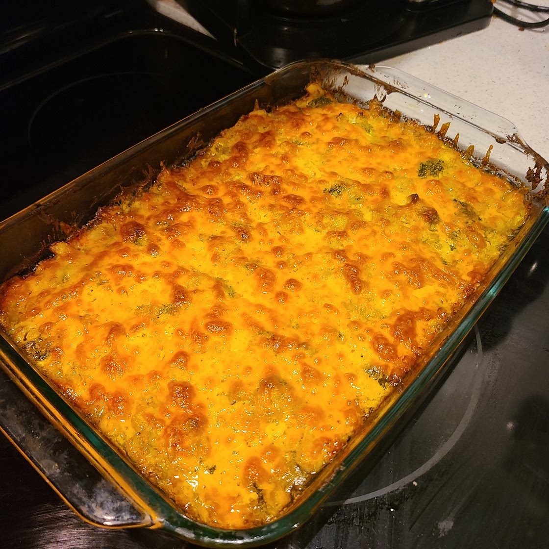 Broccoli-Chicken Cheddar Curry Casserole