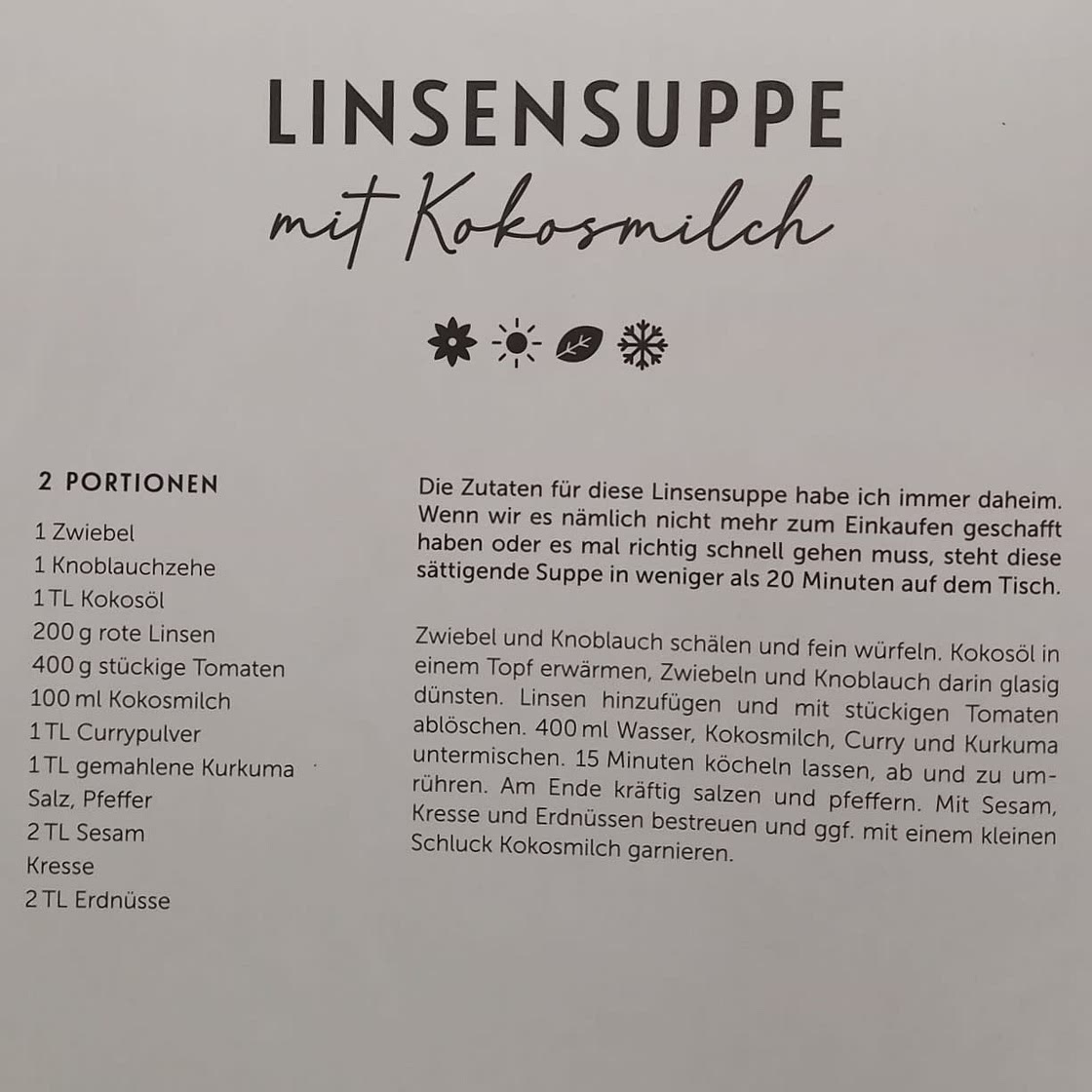 Linsensuppe