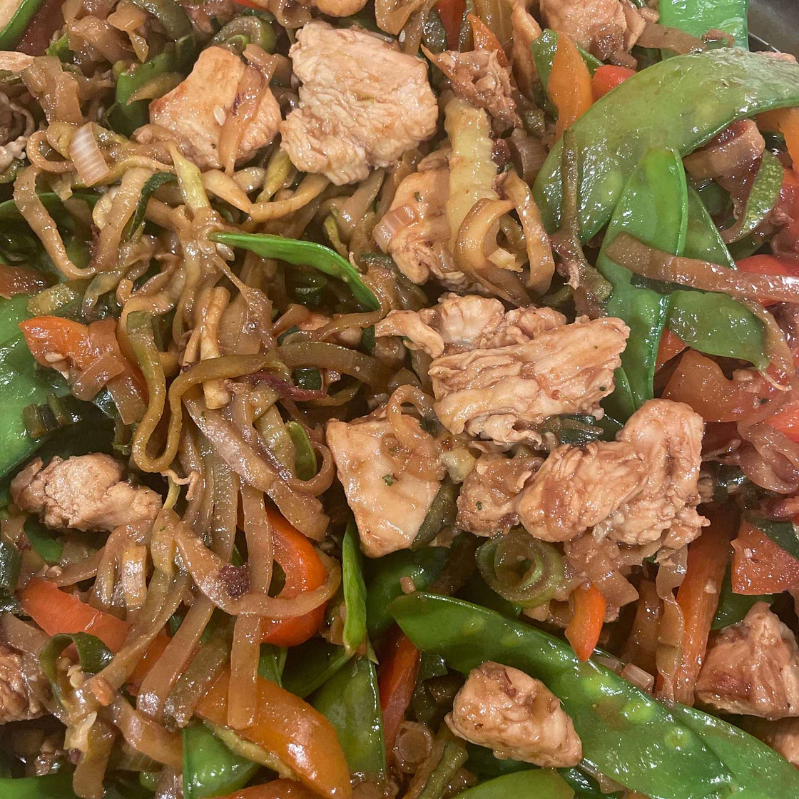 Zucchini Noodle Stir Fry with Chicken
