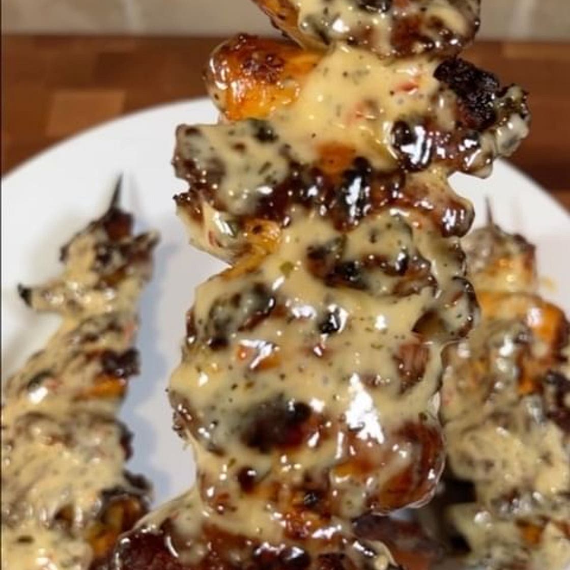 Garlic Parmesan Chicken Skewers