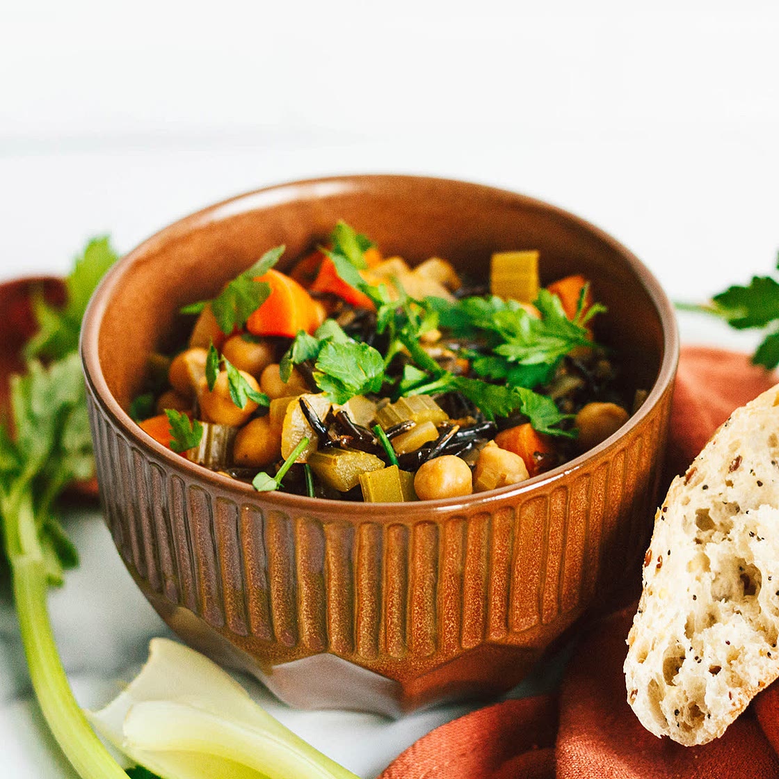 Chickpea and Wild Rice Soup