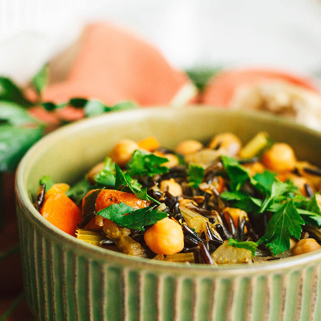 Chickpea and Wild Rice Soup