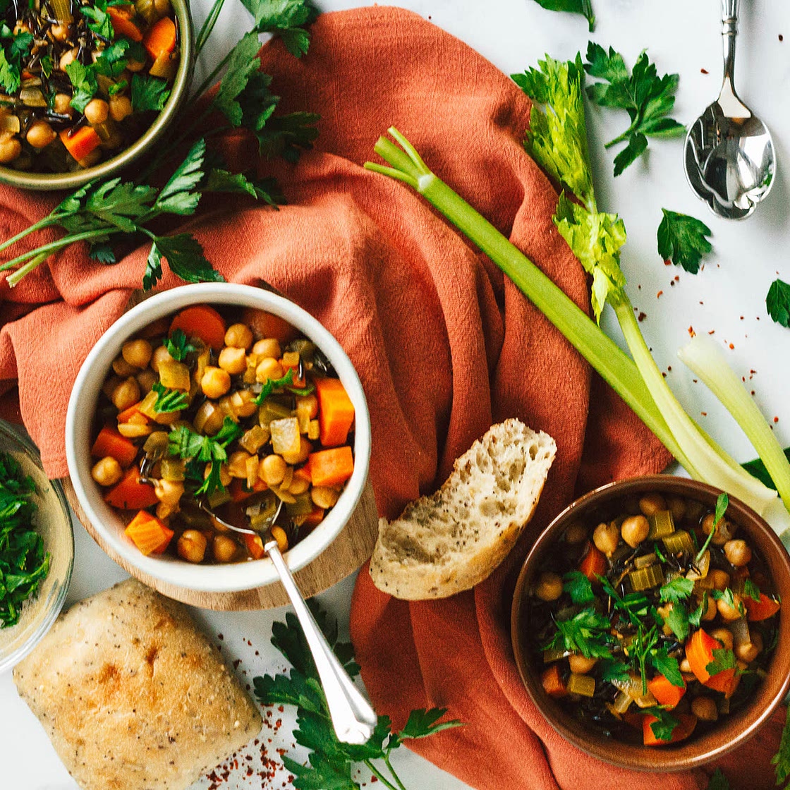 Chickpea and Wild Rice Soup