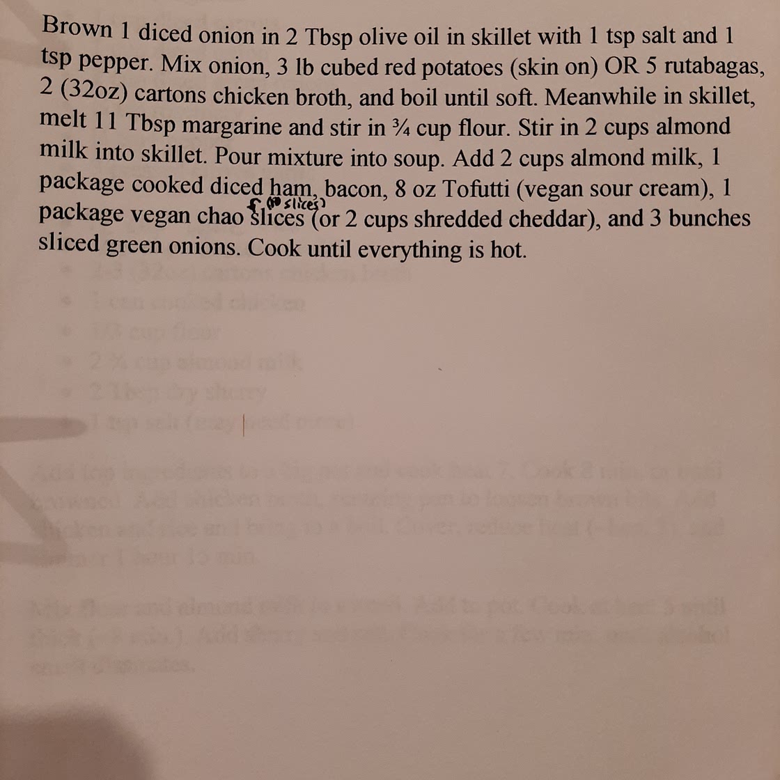 Loaded Potato Soup