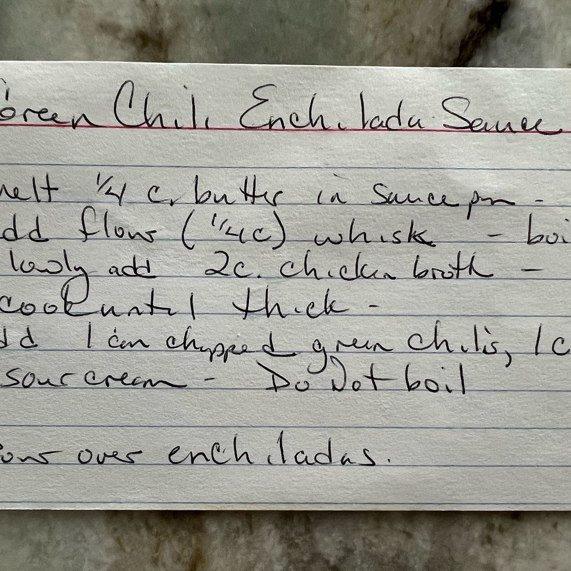 Green Chili Enchilada Sauce