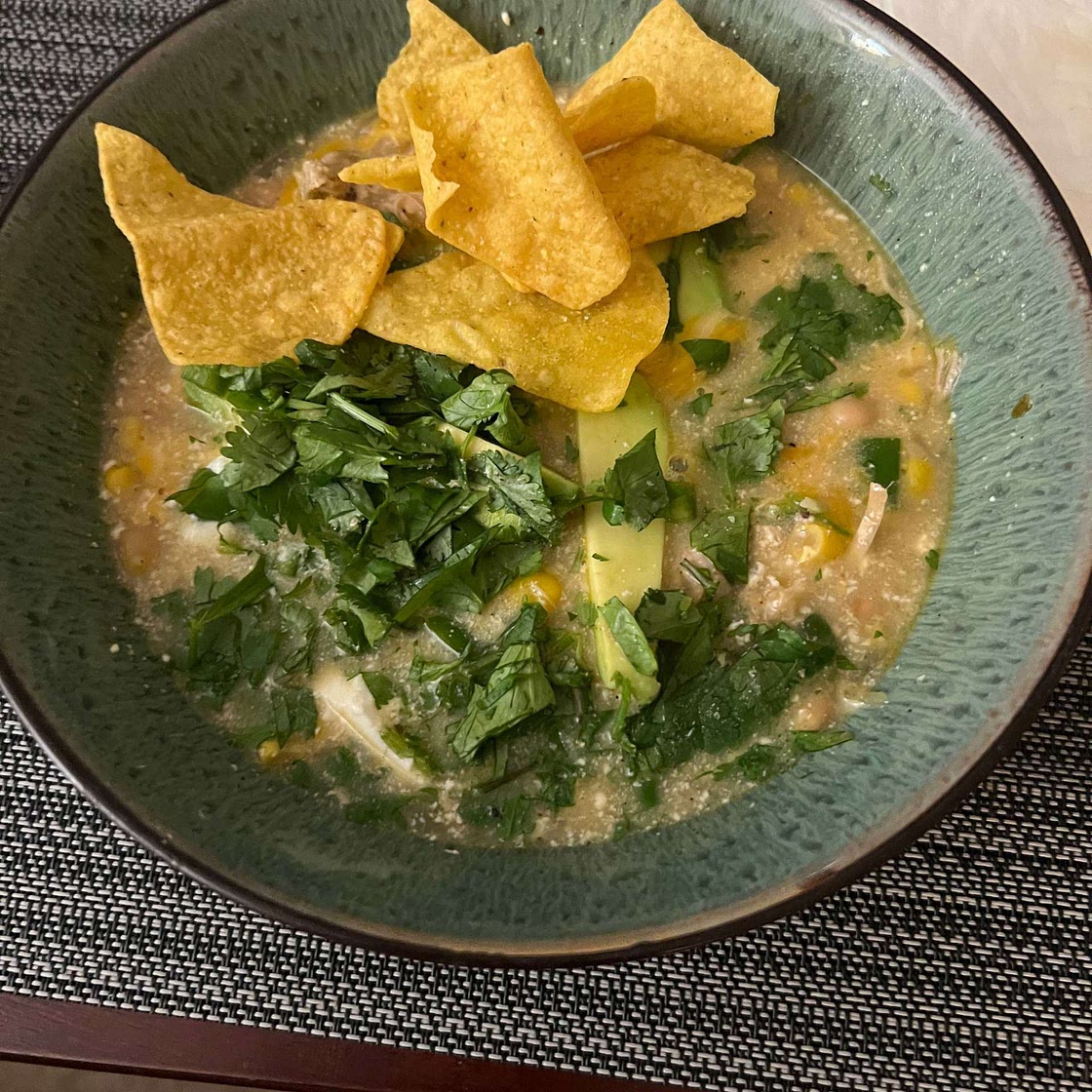Healthy White Chicken Chili {Stove, Crockpot, Instant Pot}
