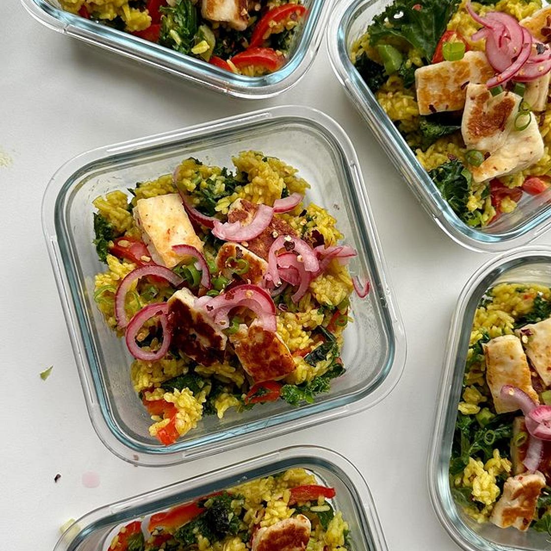Halloumi & Spiced Rice Bowls