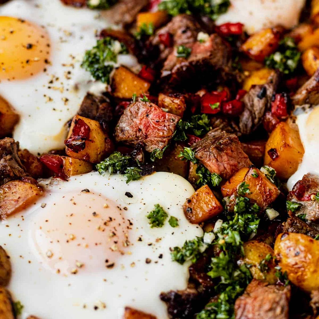 Steak Egg Potato Hash