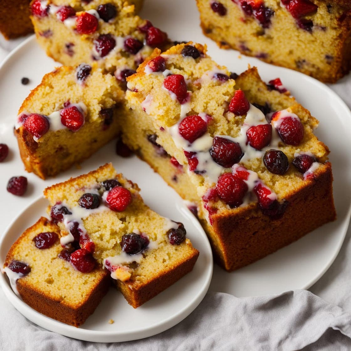 Summer Fruit Drizzle Cake Recipe