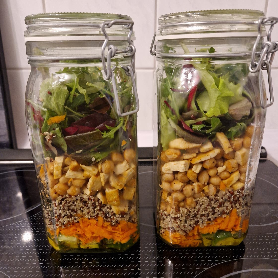 Salat im Glas