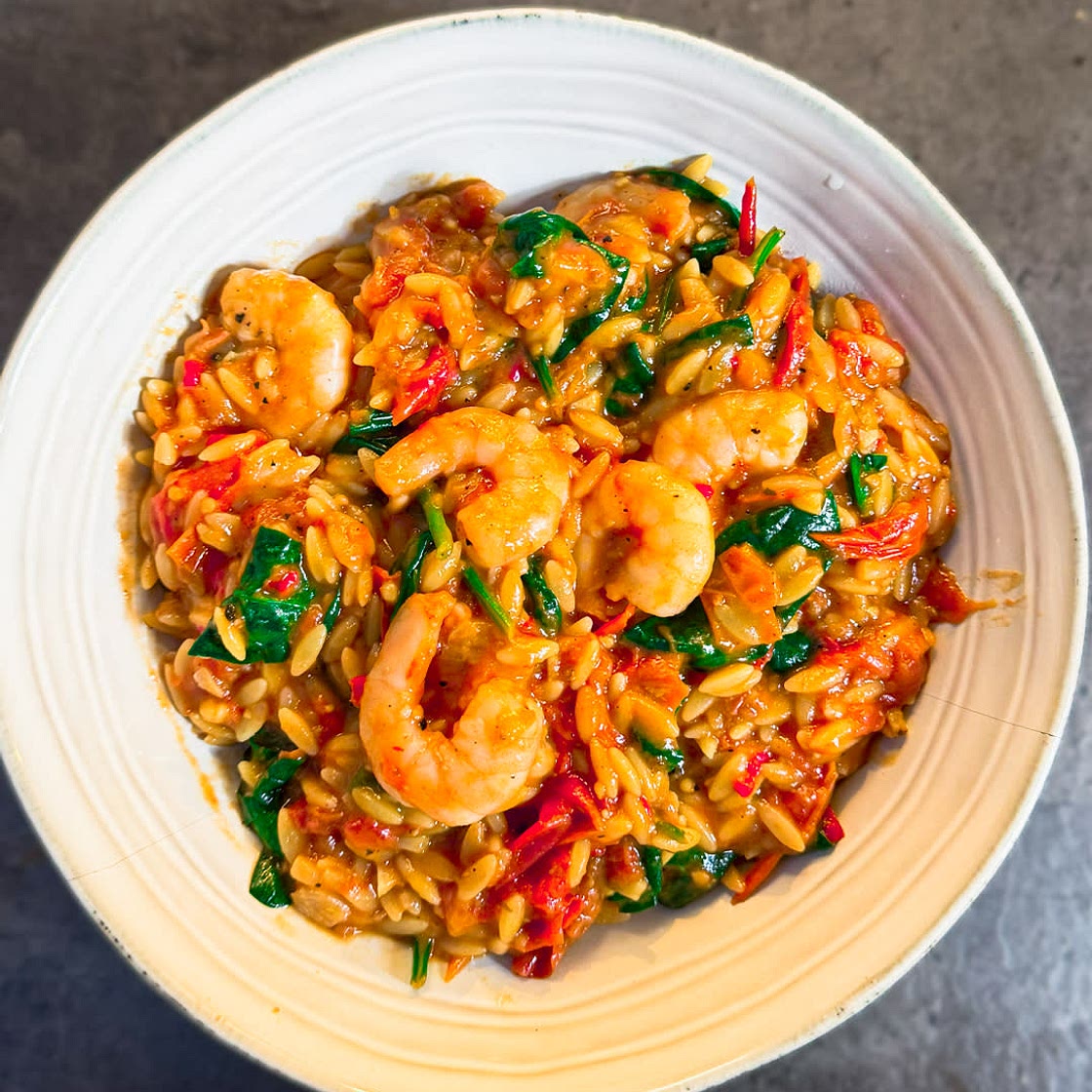 Healthy Shrimp Tomato Orzo
