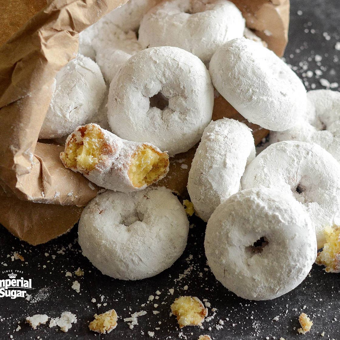 Mini Powdered Sugar Doughnuts