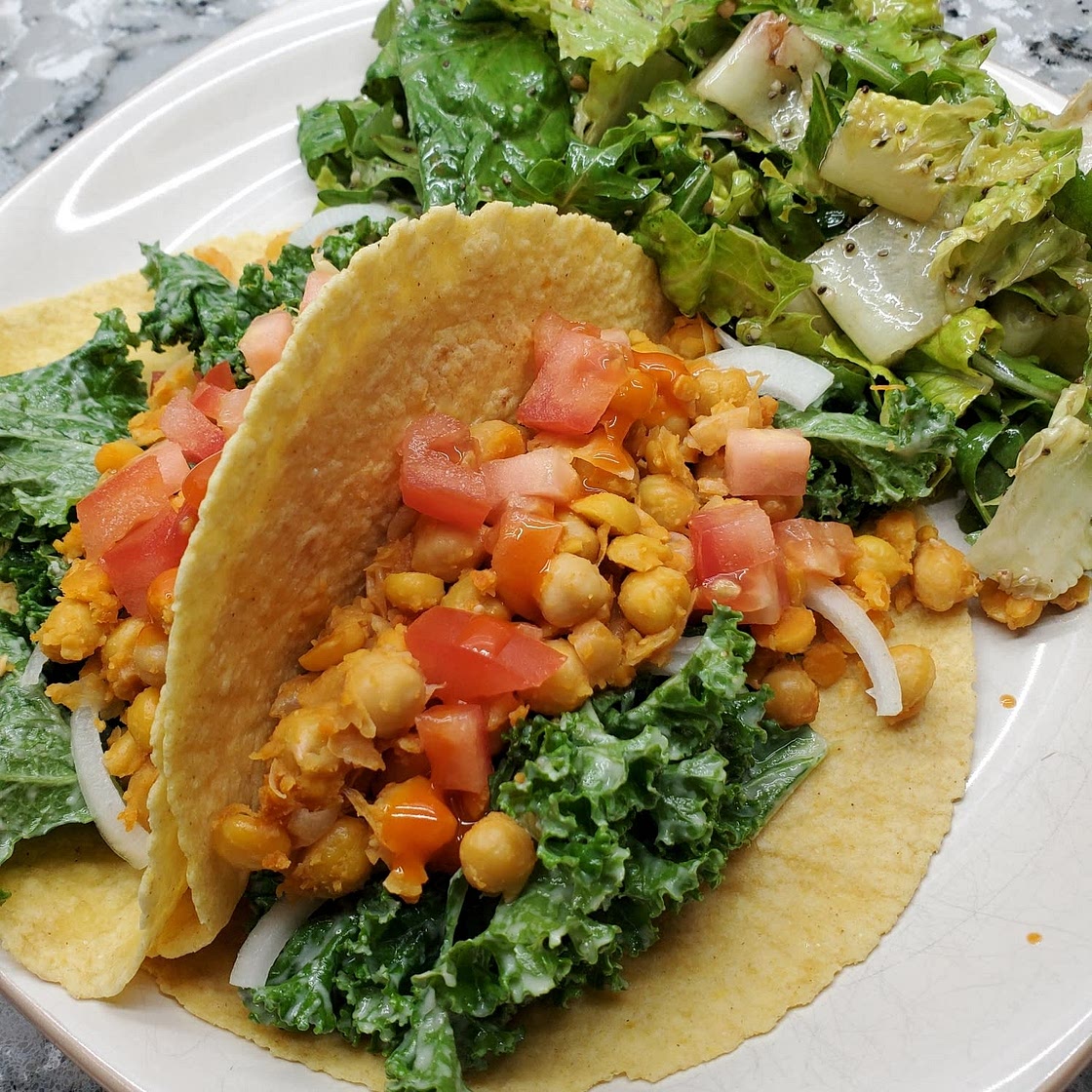 Spicy Buffalo Chickpea Wraps