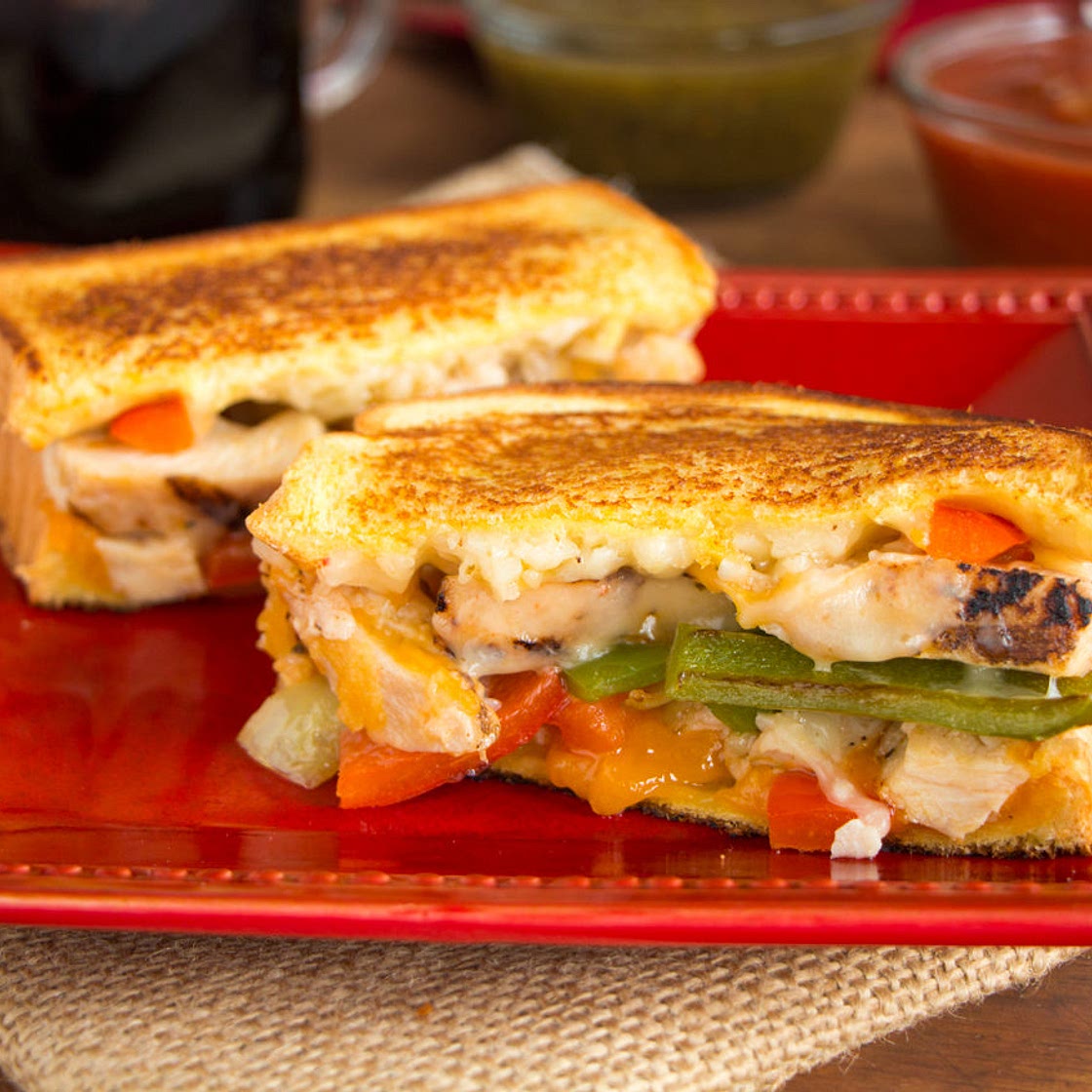 Chicken Fajita Grilled Cheese