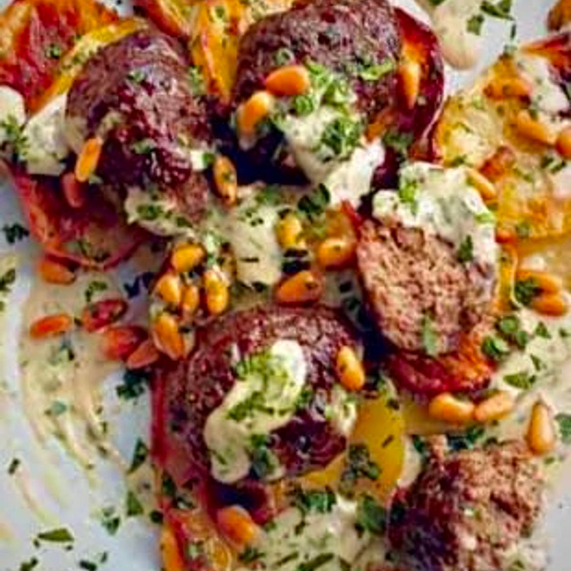 Siniyet Kafta B’ Tahini (Meatballs & Tahini Bake)