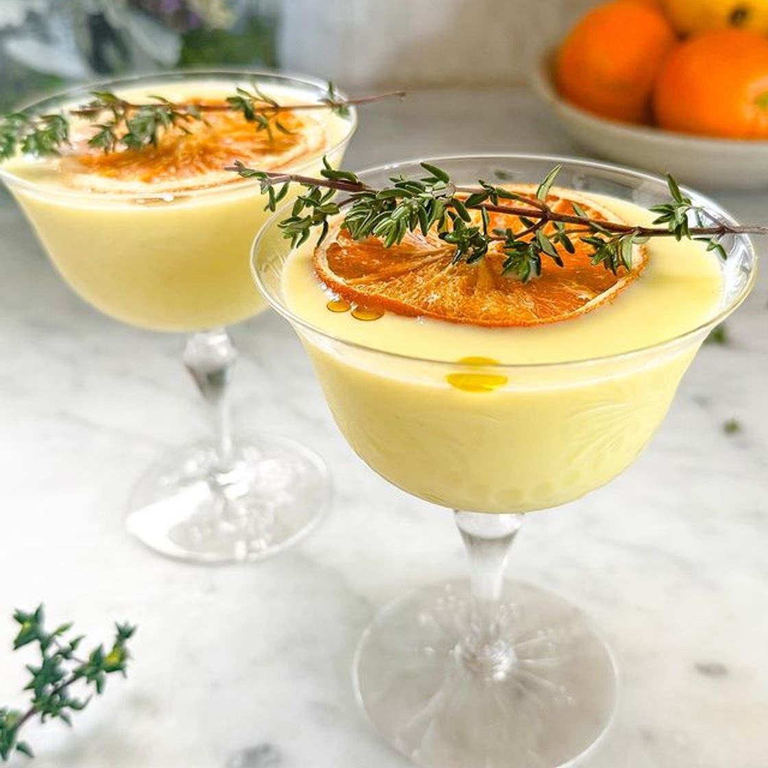 CREAMY OLIVE OIL CITRUS THYME COOLER // and the 3rd episode of m