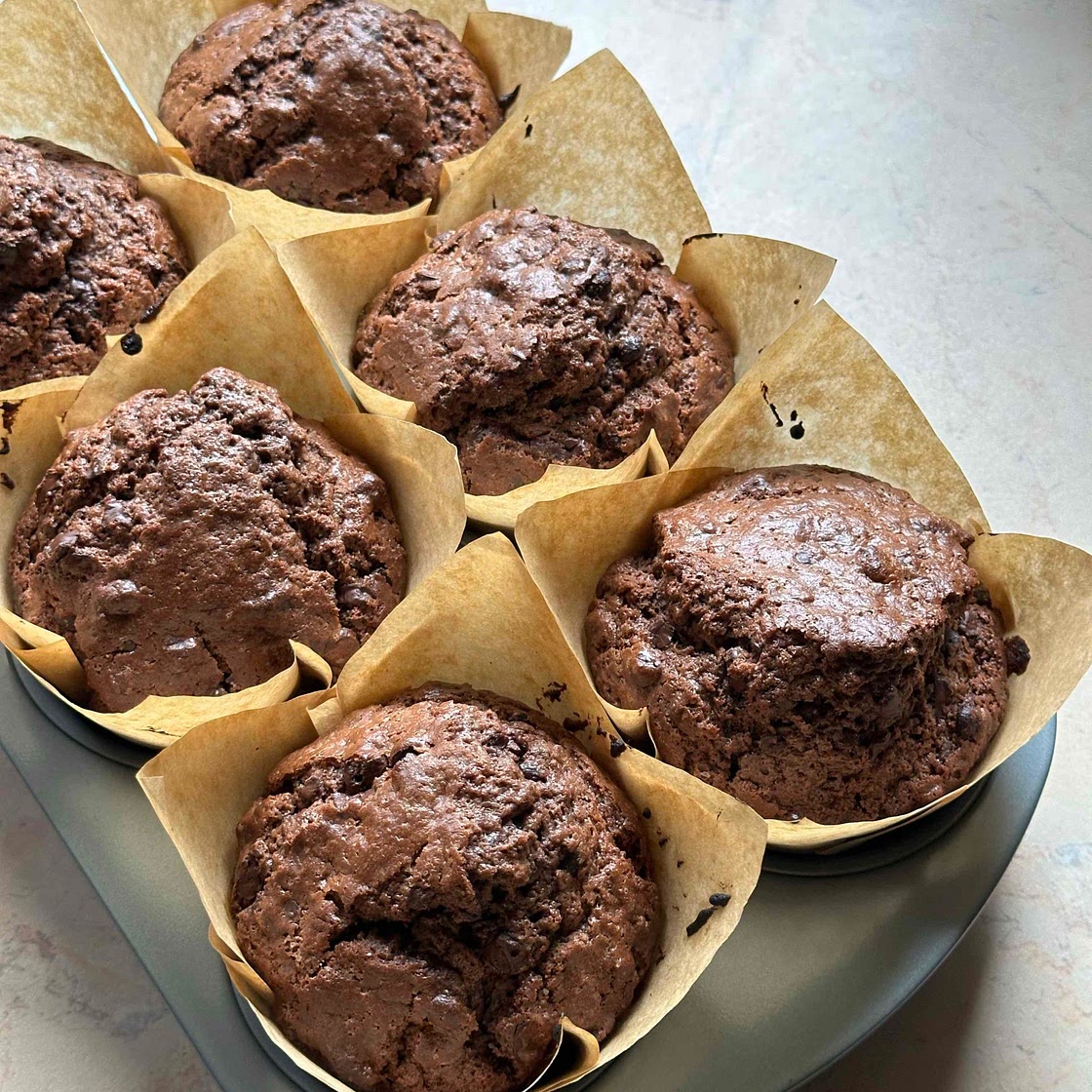 Double chocolate muffins 🤎🧸