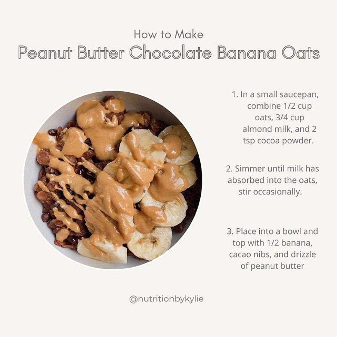 Chocolate Peanut Butter Oats