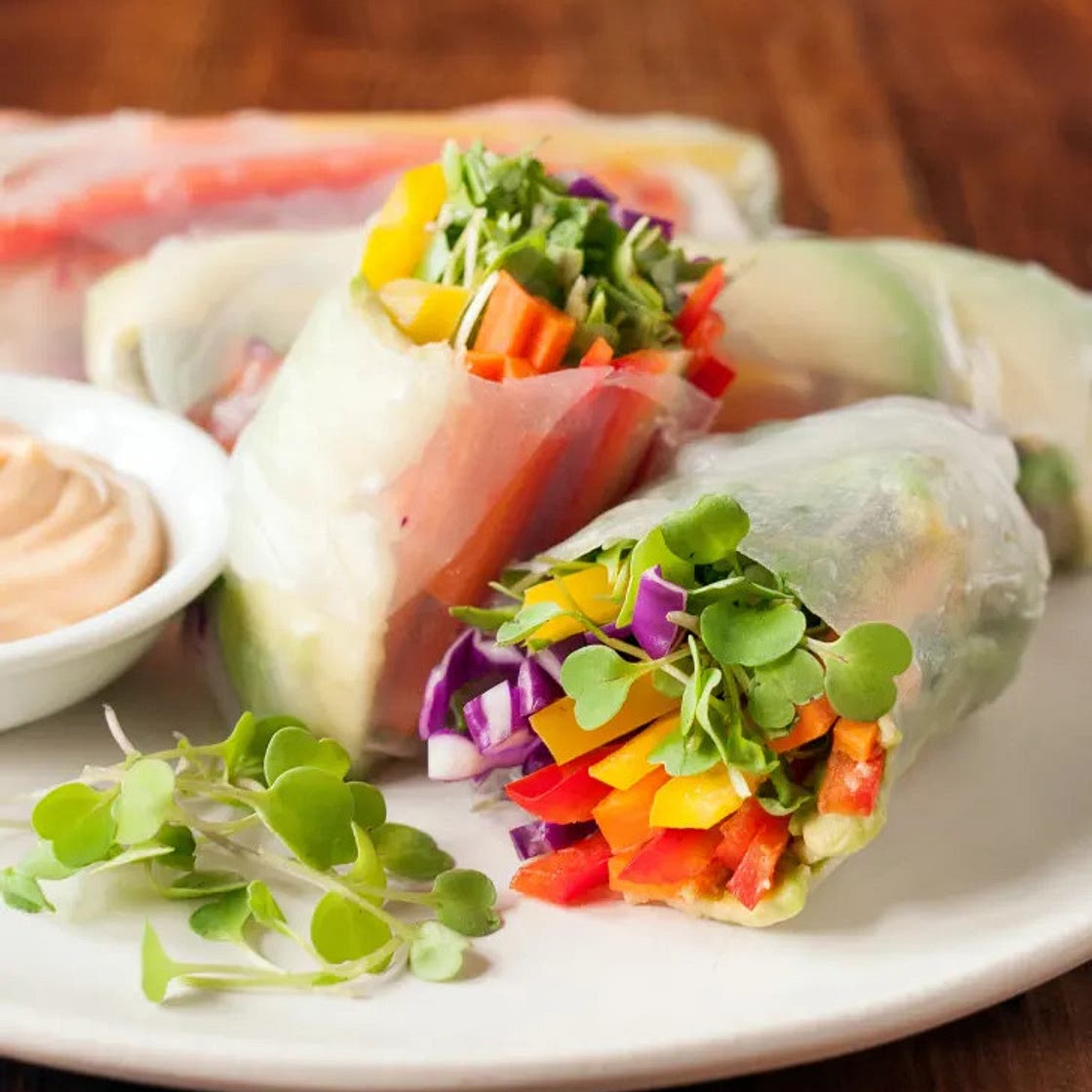 Rainbow Veggie Spring Rolls