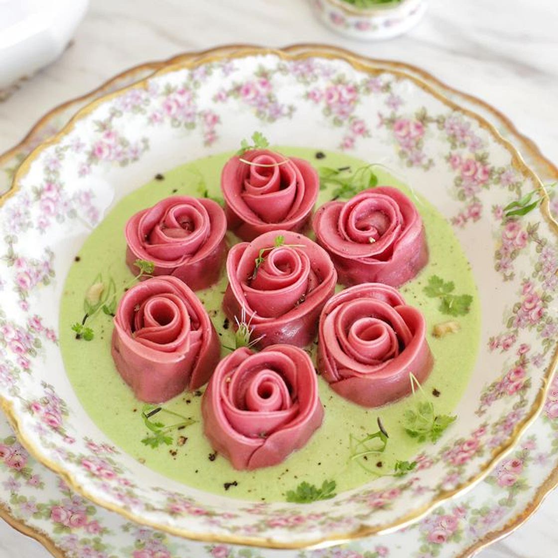 Rose-shaped Ravioli