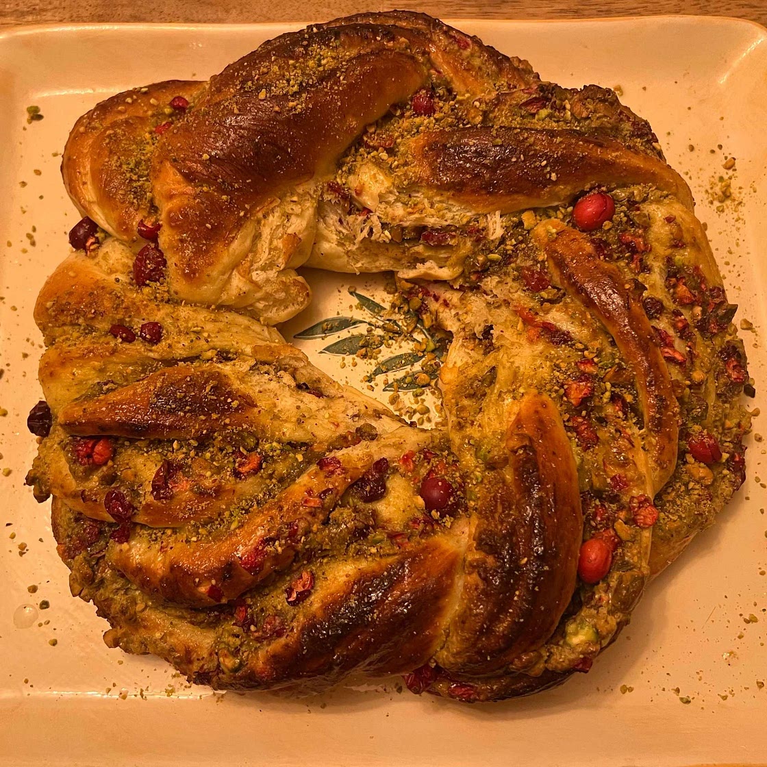 Pistachio Cranberry Wreath