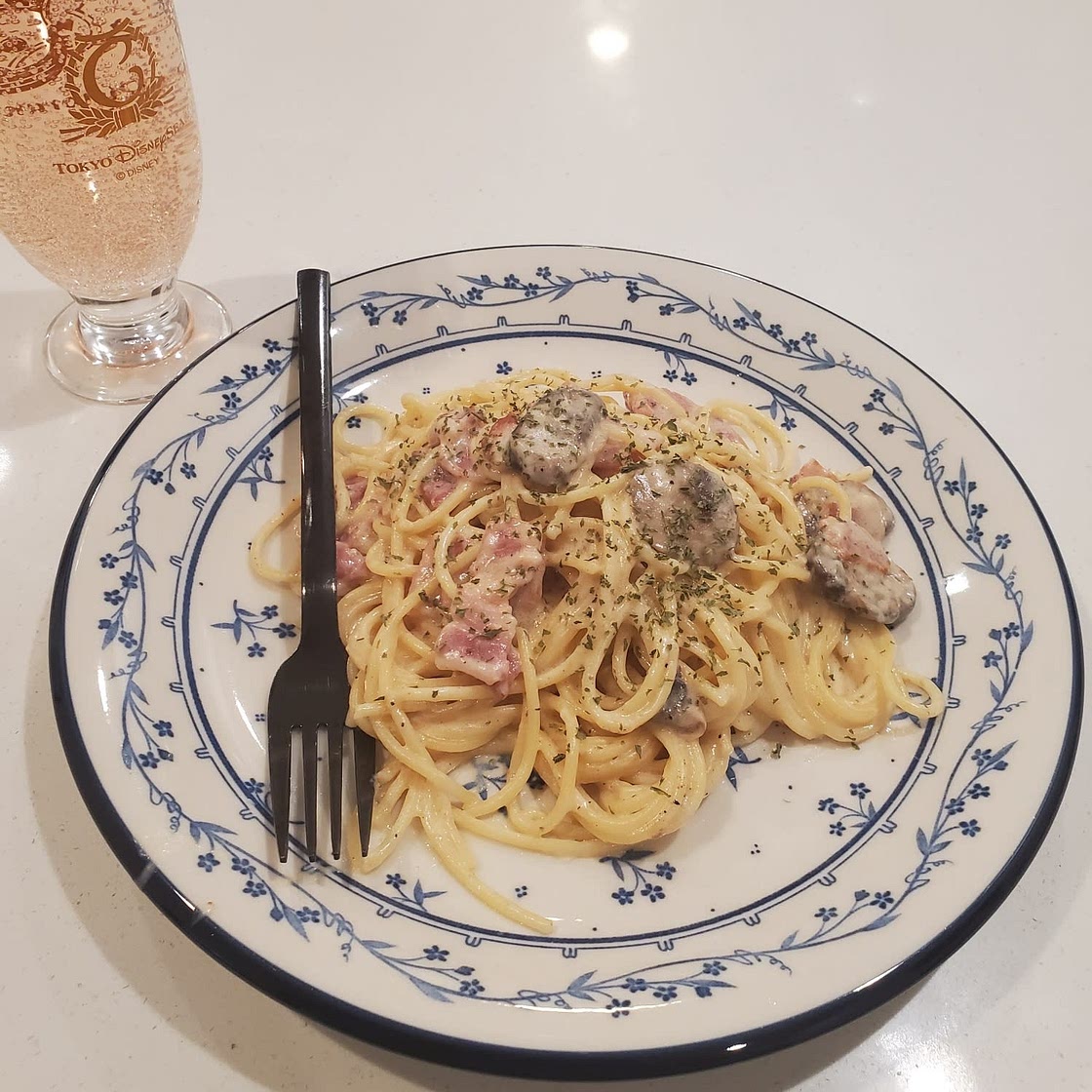 Creamy Mushroom and Bacon Pasta