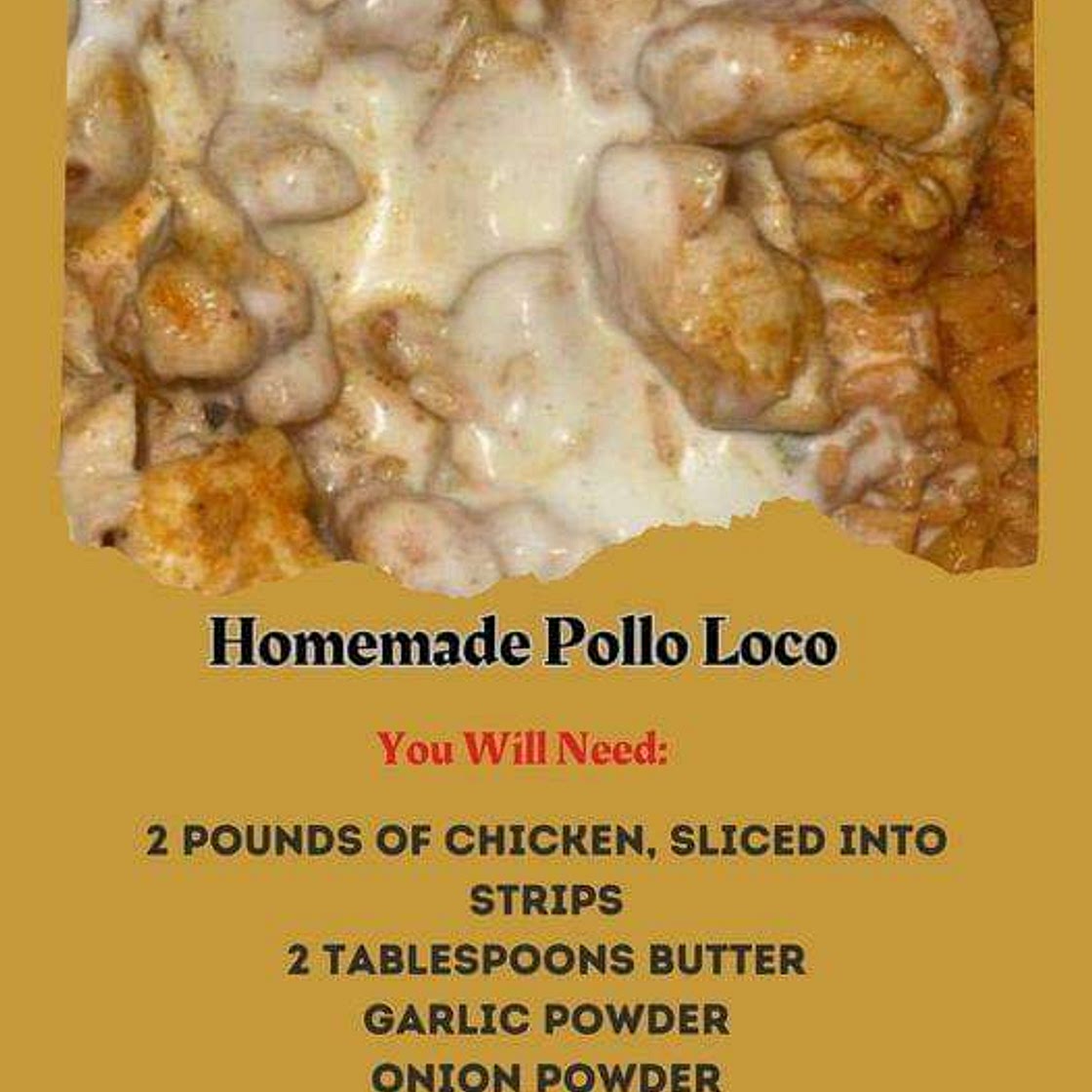 Homemade Pollo Loco Recipe
