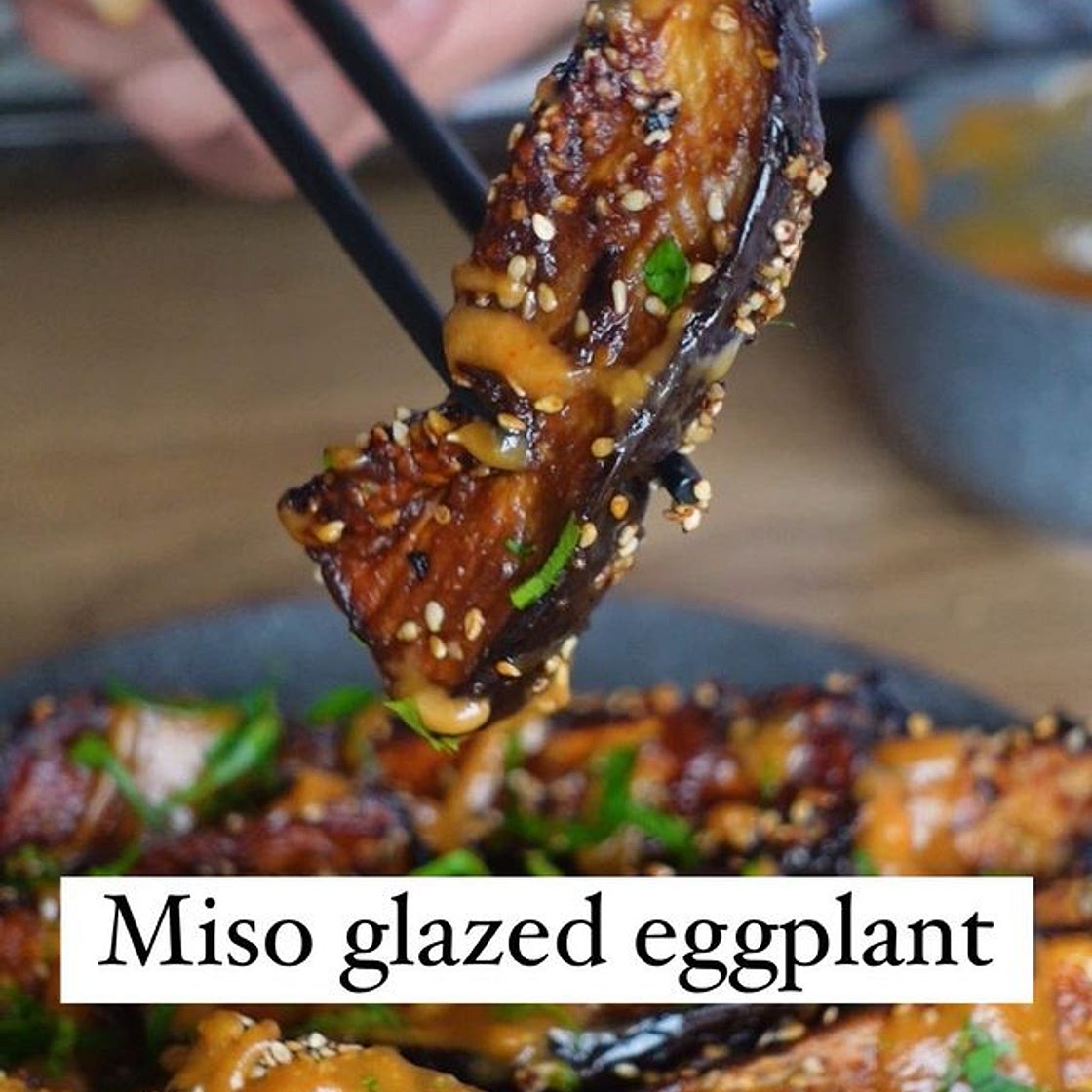 MISO GLAZED EGGPLANT 🍆