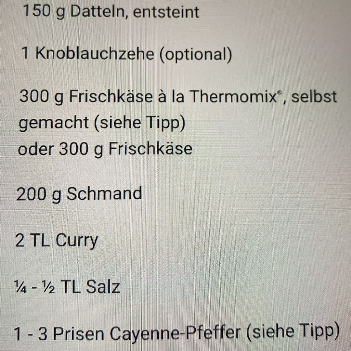 Curry-Dattel Dip