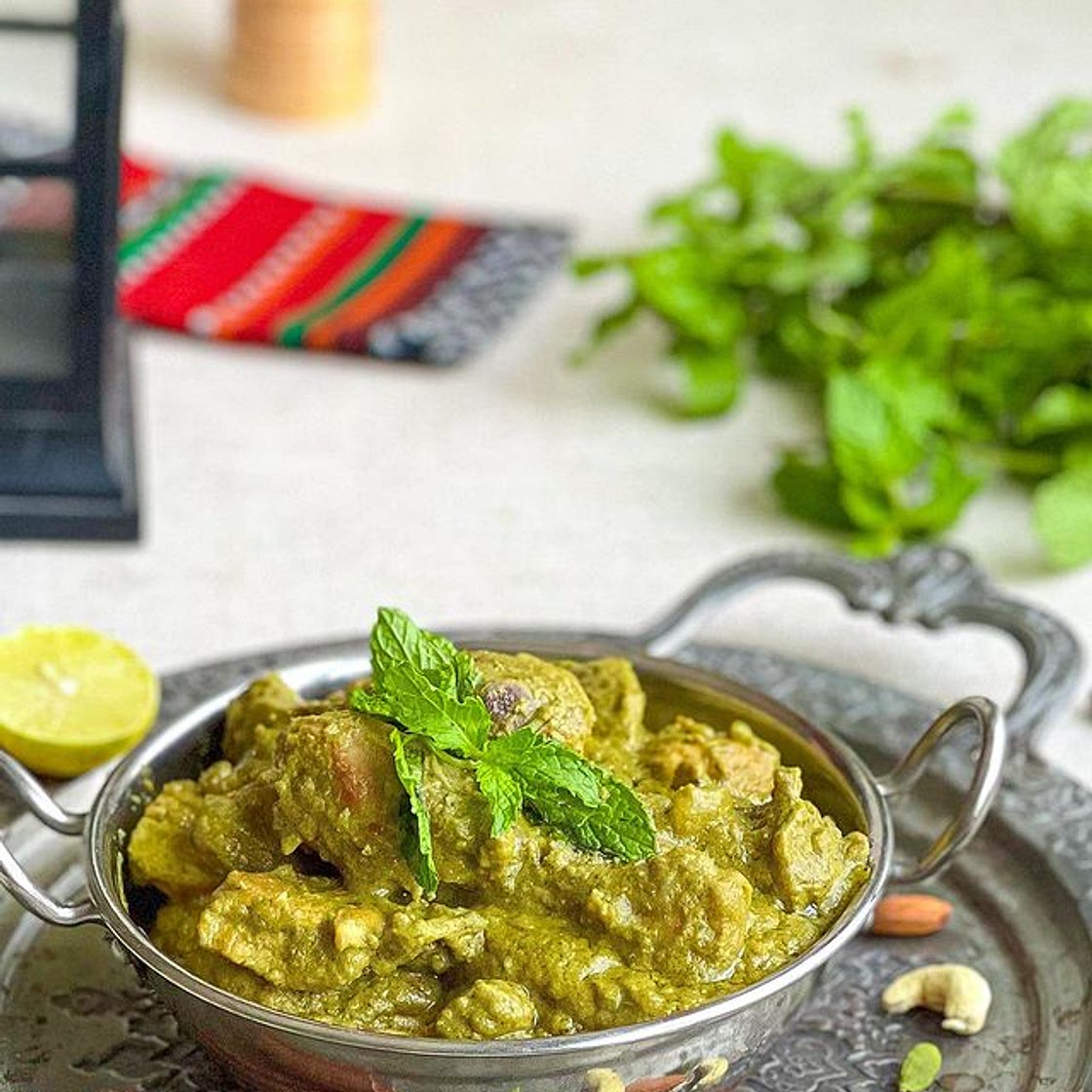 Hyderabadi green chicken curry💚✨