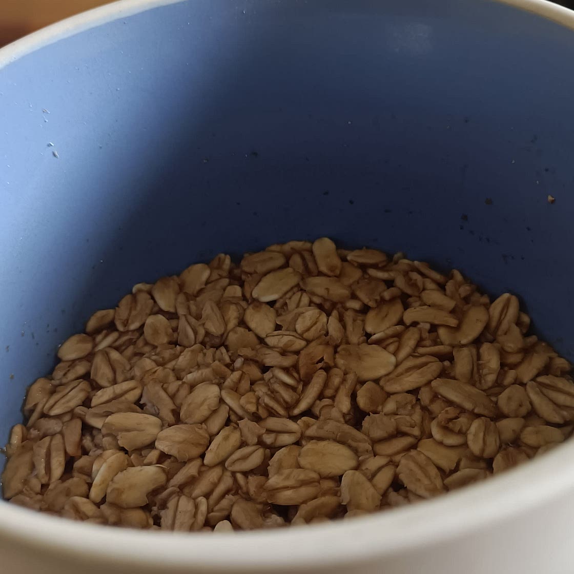 Porridge della sera prima al caffe