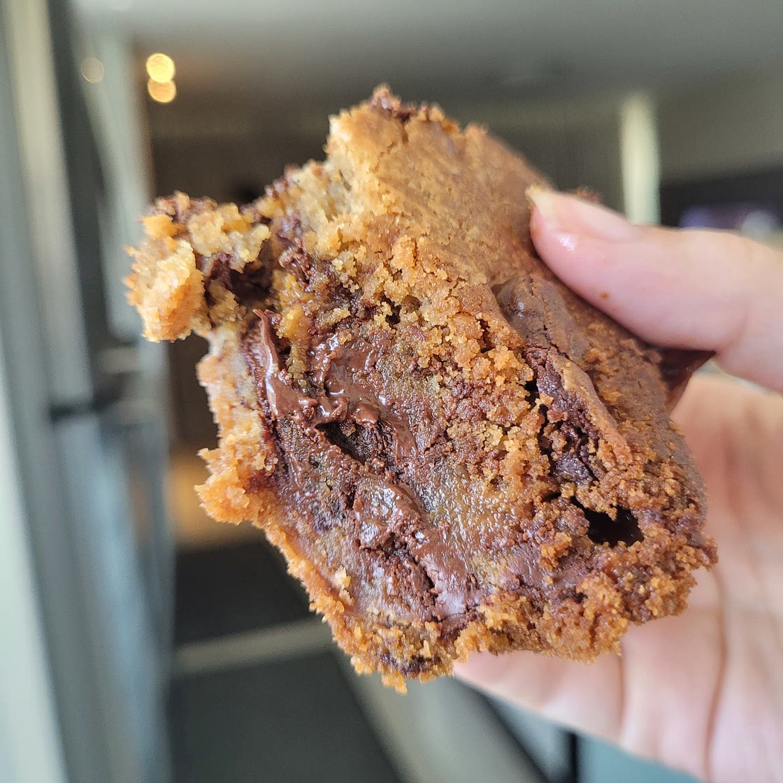 Barra de Cookie com Recheio de Caramelo Salgado