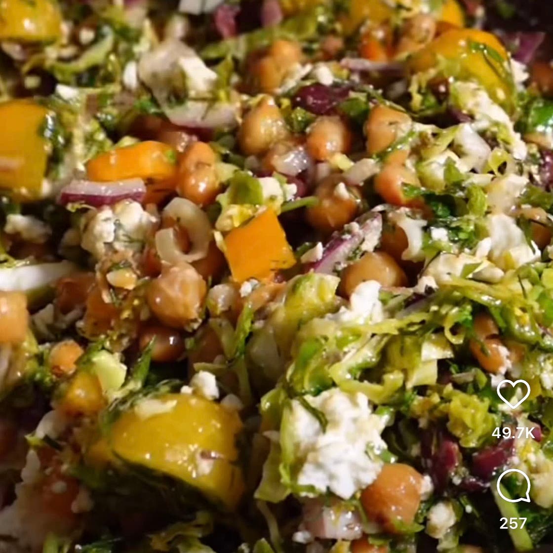 Roasted brussel sprout salad 