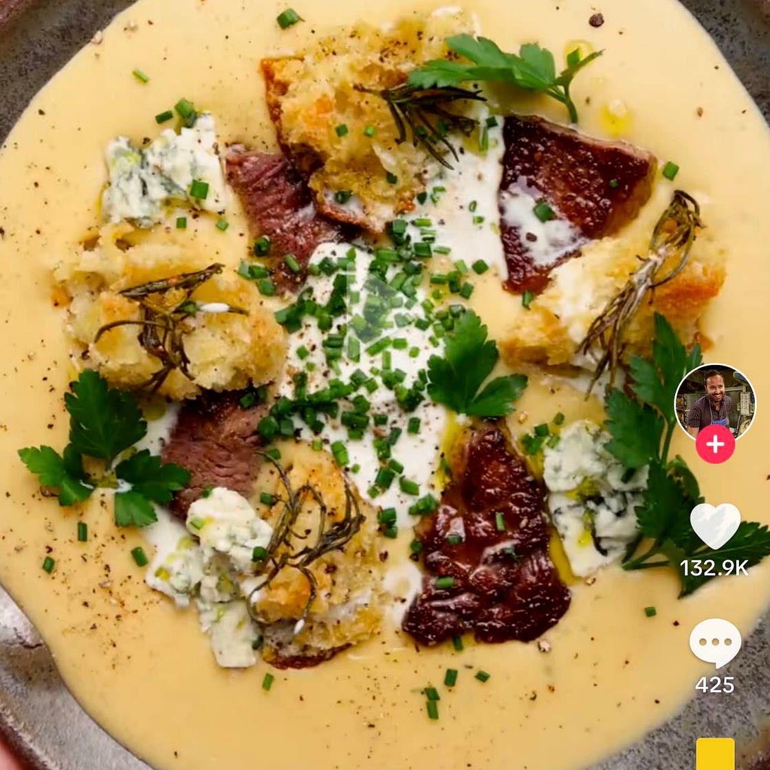 Smoked Steak and Potato Soup 