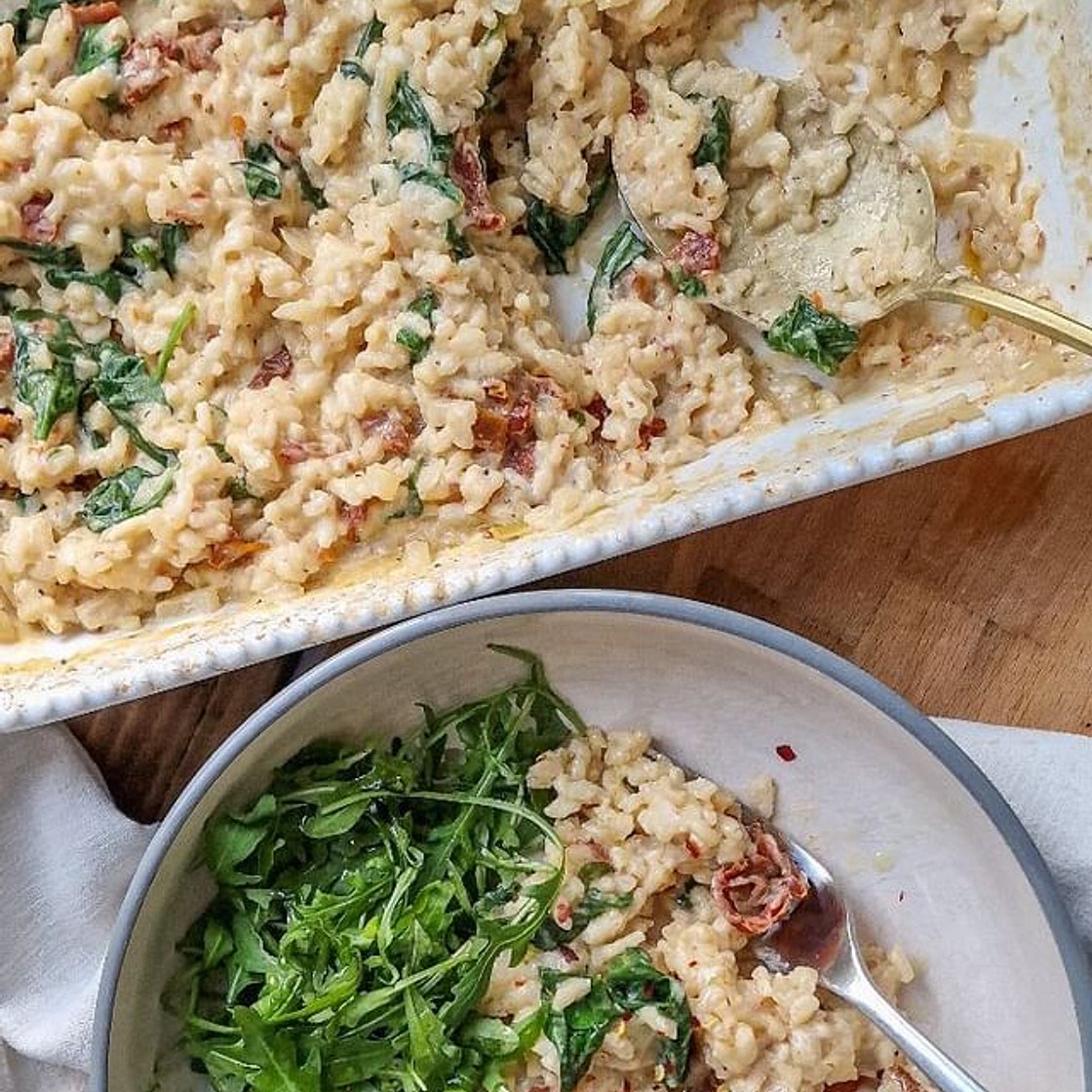 Cheat's Baked Boursin &amp; Tomato Risotto