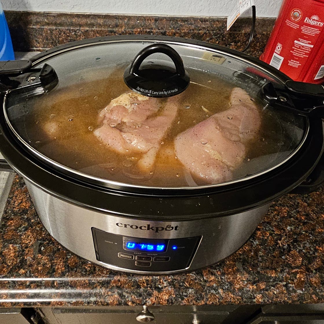 Crock Pot: shredded chicken